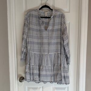 H&M Navy and White Striped Dress